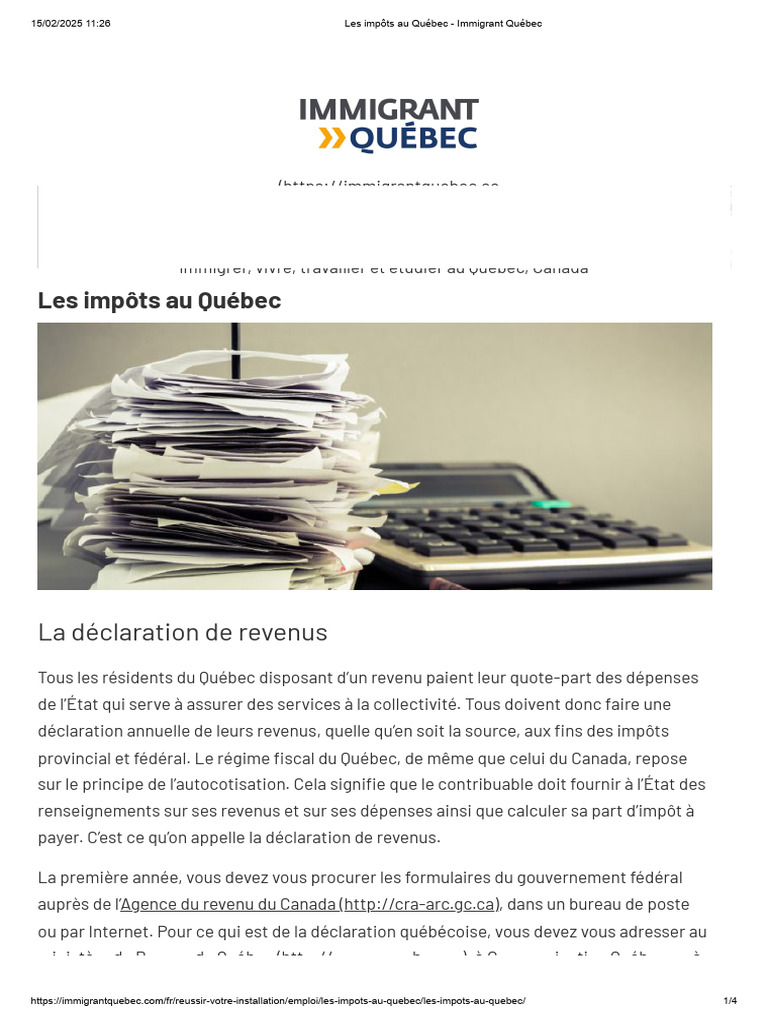 Impôts au Québec : Guide 2023 | PDF | Impôt sur le revenu | Impôts