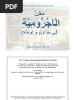 al-Aajurroomiyyah in Charts & Tables - Compiled by Aboo 'Imraan al-Mekseekee 
