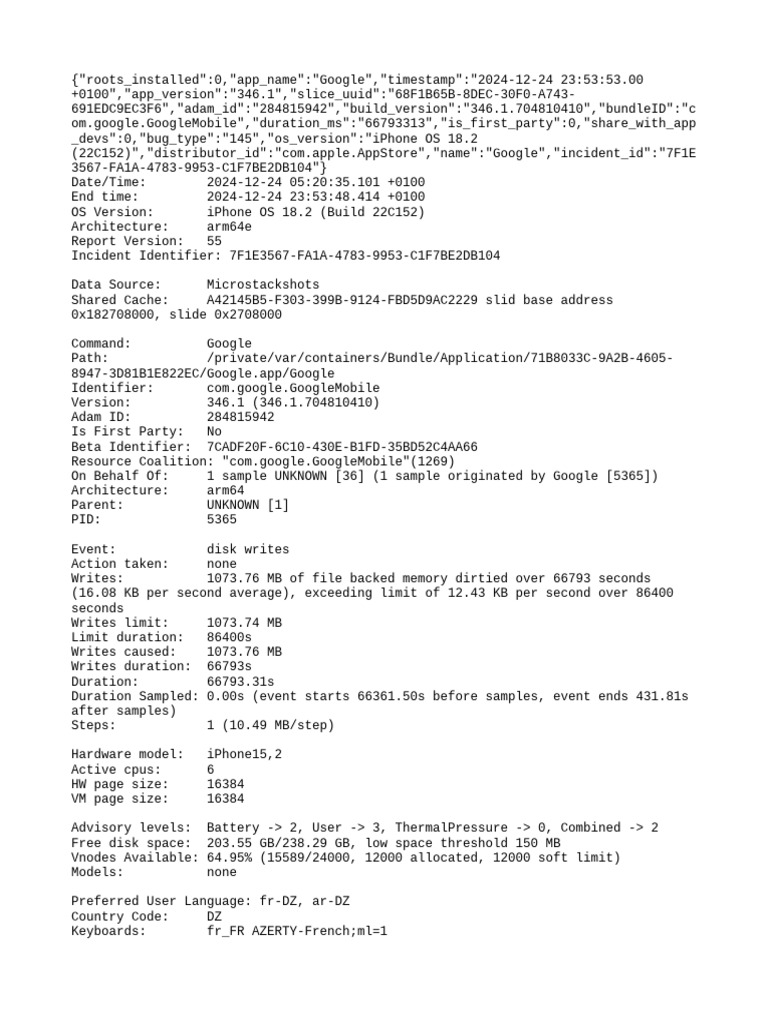 Google App Disk Write Analysis | PDF | Computer Architecture | Computer ...