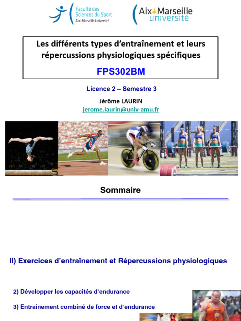 Entraînement d'endurance : méthodes et effets | PDF | Entraînement ...