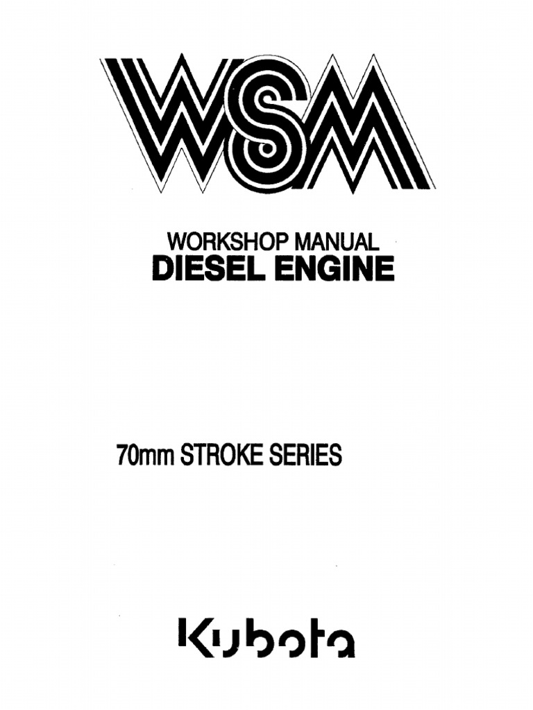 Kubota Diesel Engine Workshop Manual | PDF | Horsepower | Diesel Engine