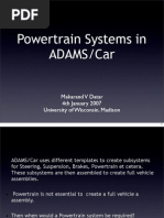 Power Train Systems in ADAMS Car