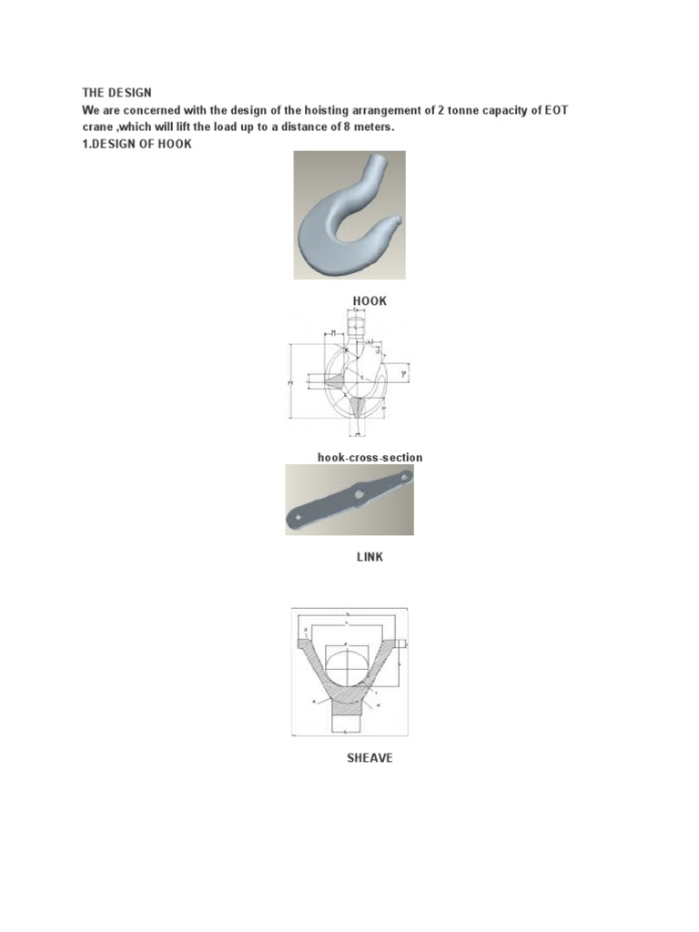 EOT Crane Hoist Design Calculations | PDF | Screw | Transmission ...