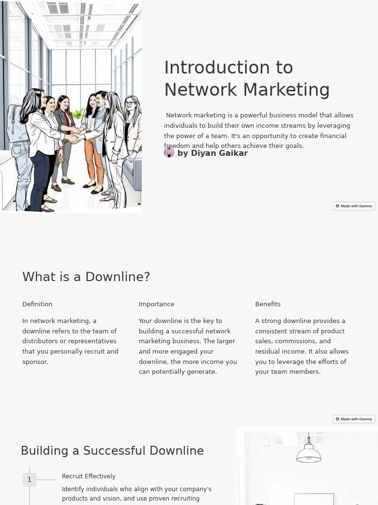 Mastering Downline Success in Network Marketing PDF Incentive