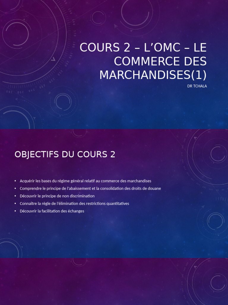 Commerce des marchandises et OMC | PDF | Accord général sur les tarifs ...