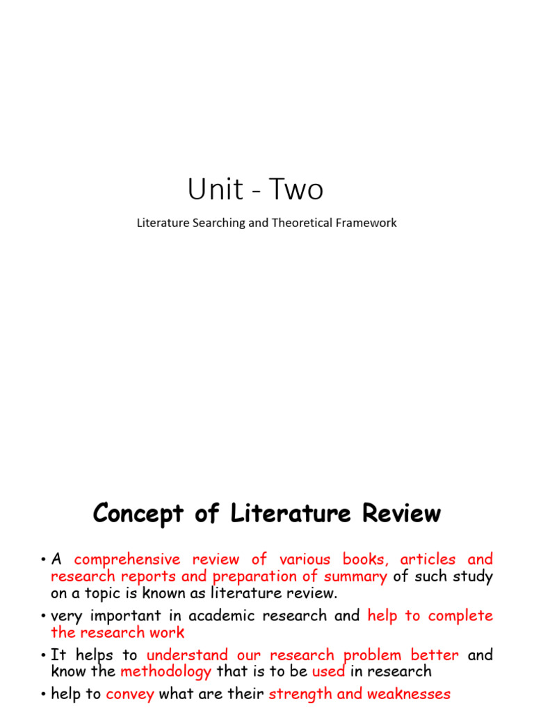 Academic Literature Review Guide | PDF | Theory | Hypothesis