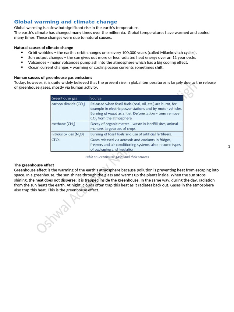 Global Warming Causes and Consequences | PDF | Kyoto Protocol ...