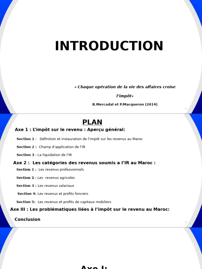 Impôt sur le revenu au Maroc : Guide complet | PDF | Impôt sur le ...