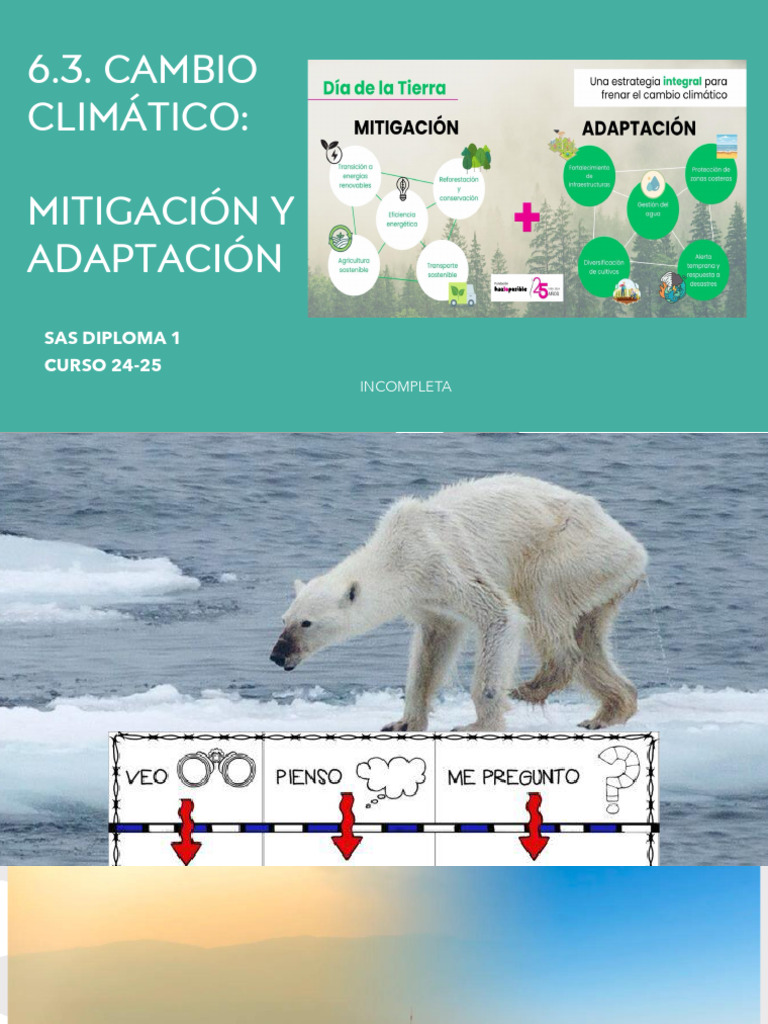 6.3 Mitigación y Adaptación | PDF | Mitigación del cambio climático ...