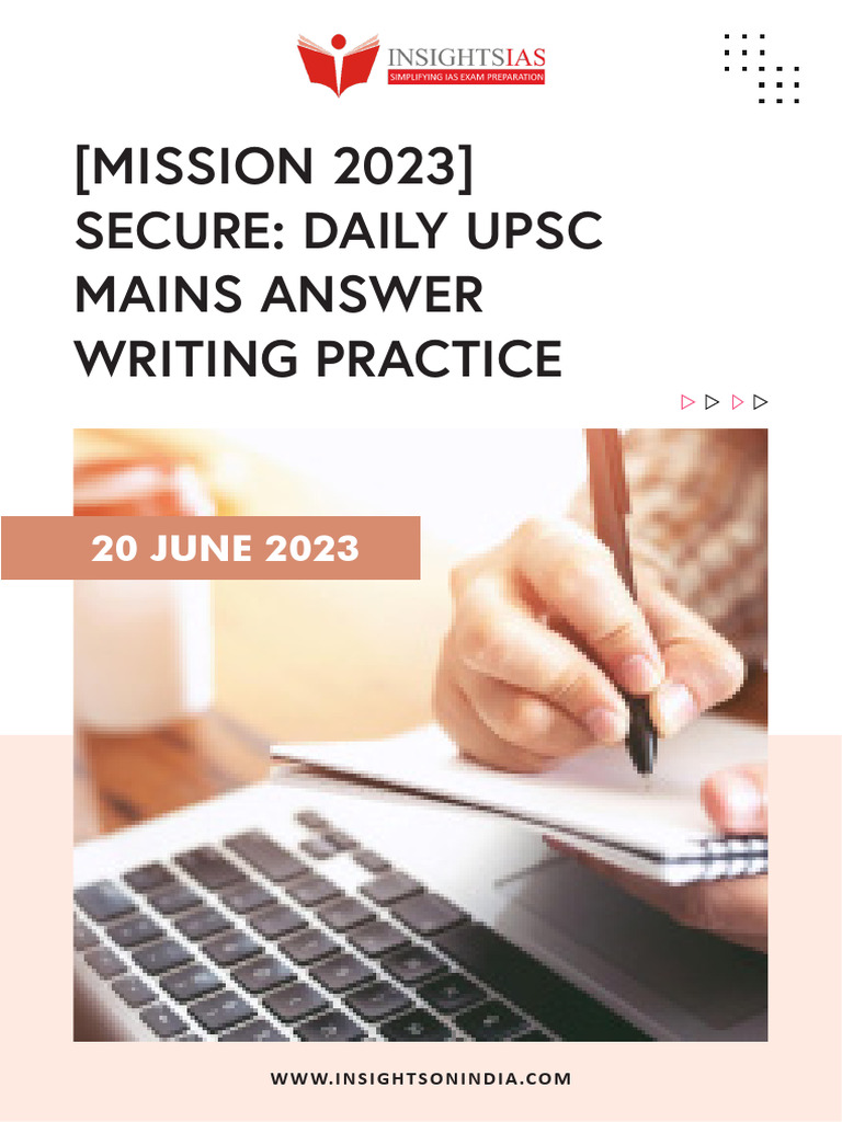UPSC Mains Answer Writing Practice - 20-6-2023 | PDF | Governance ...