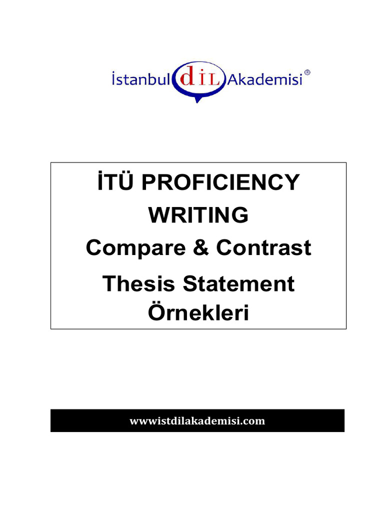 Compare Contrast Thesis Statement Ornekleri | PDF