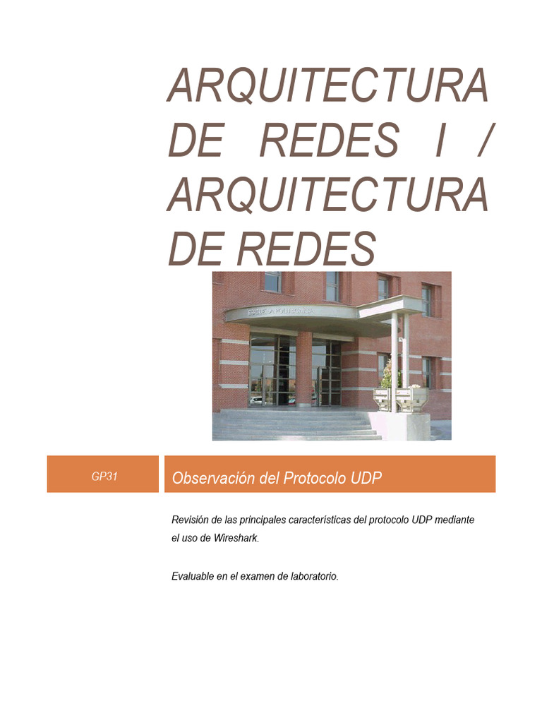 Análisis del Protocolo UDP con Wireshark | PDF | Protocolo de Control ...