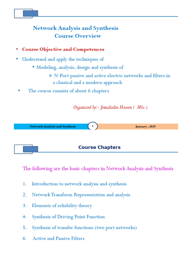 Network Analysis Course Overview | PDF | Network Analysis (Electrical ...