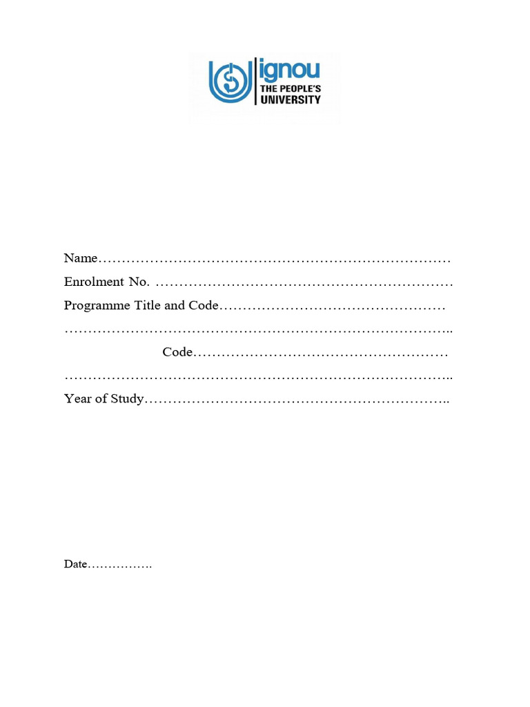 IGNOU Bachelor of Arts Practical Record | PDF