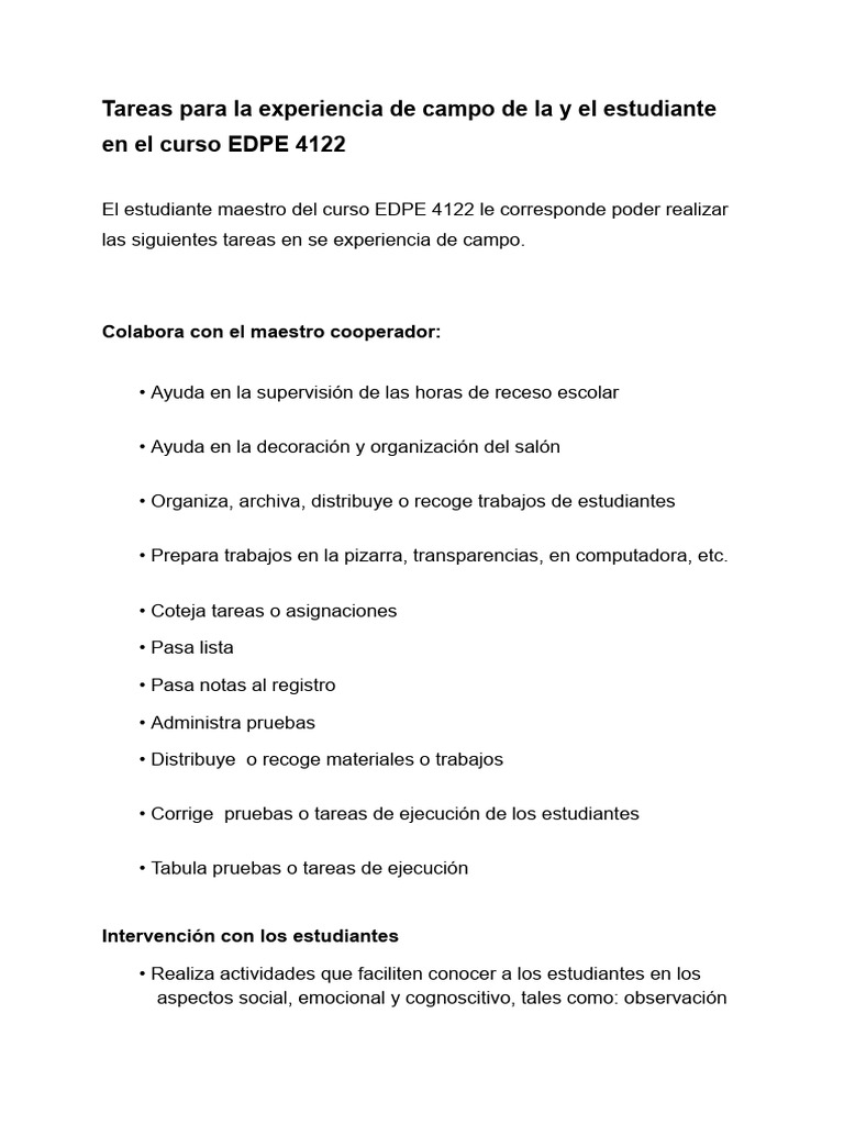 Tareas en La Escuela | PDF