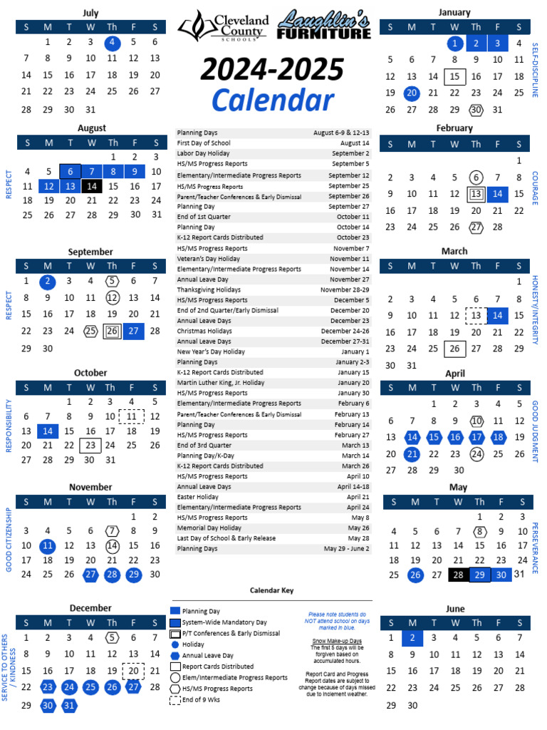 2024-2025 Calendar | PDF | Public Holiday | Entertainment Events