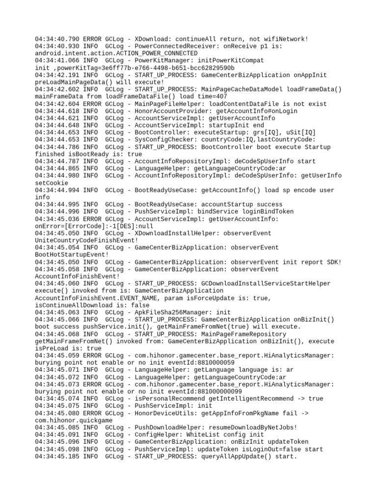 GameCenter Initialization Log Errors | PDF | Networking Standards ...