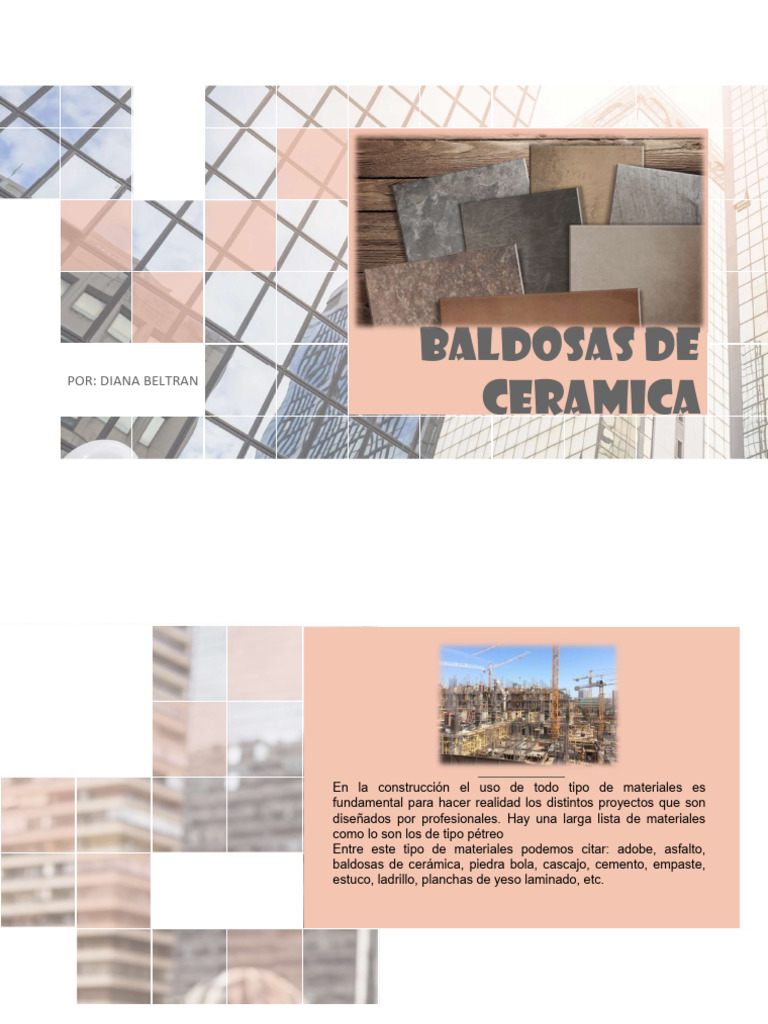 Baldosas de Cerámica: Tipos y Usos | PDF | Loseta | Cerámica