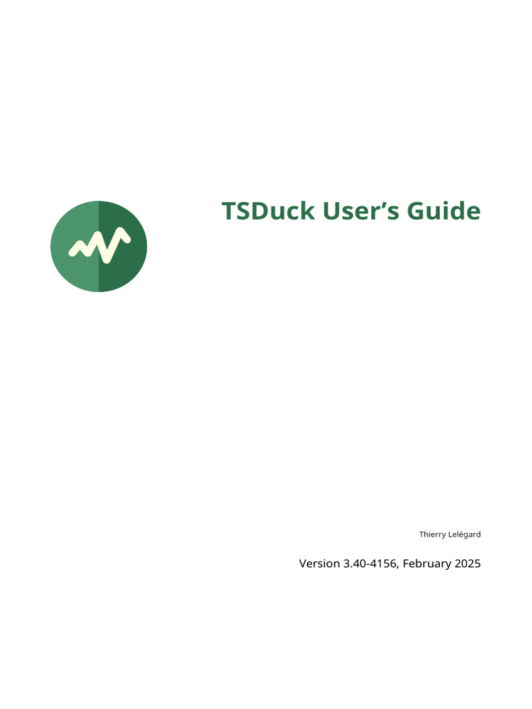 TSDuck User Guide: Transport Stream Toolkit | PDF | Computing | Digital ...