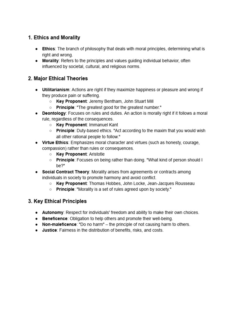 Understanding Ethics and Morality Principles | PDF | Utilitarianism ...