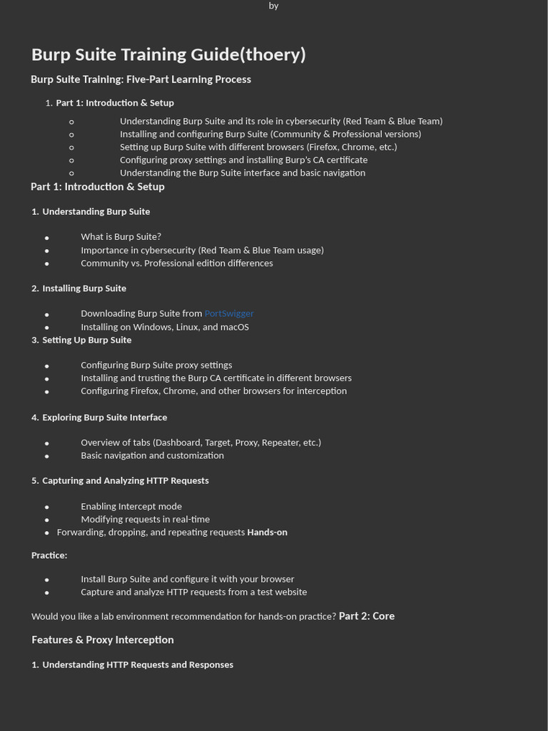 Burp Suite Training Guide: Setup & Features | PDF | Proxy Server ...