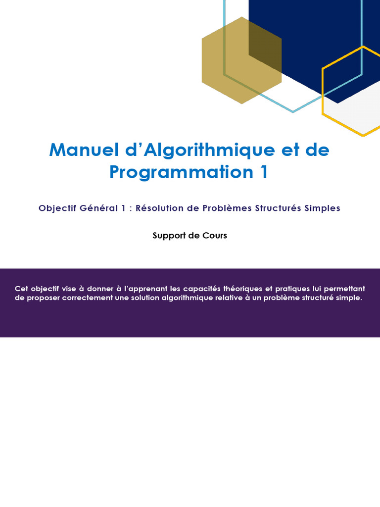Introduction à l'Algorithmique Simple | PDF | Programmation | Programme ...