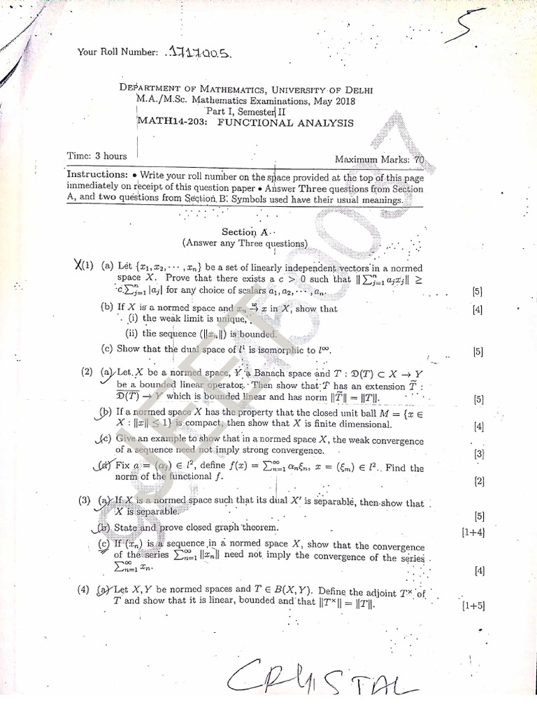 Functional Analysis Ppr Pdf
