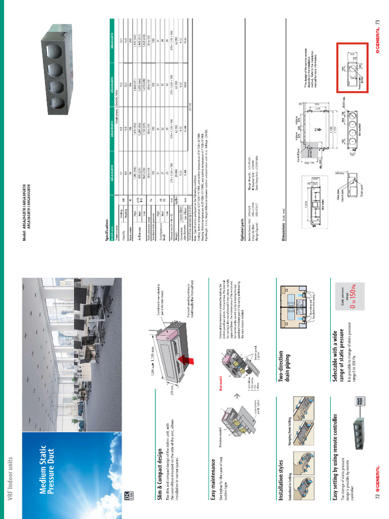 Medium Static VRV Indoor | PDF