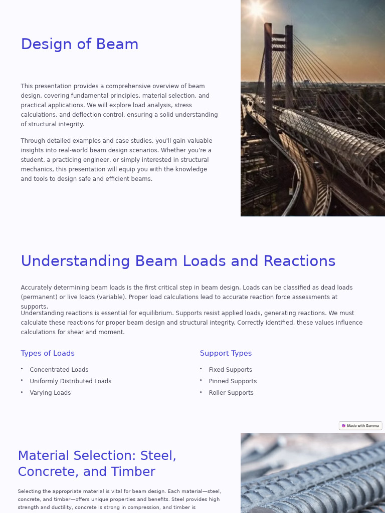 Beam Design Principles and Applications | PDF | Beam (Structure) | Bending