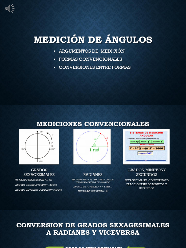 Conversión de Grados a Radianes | PDF