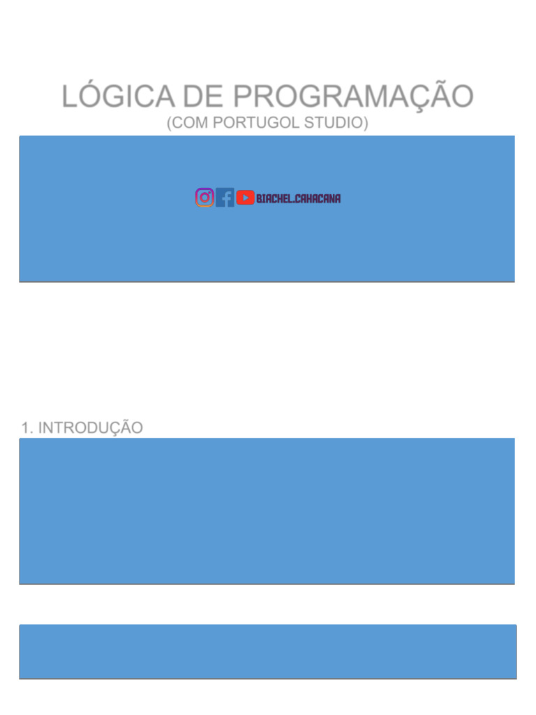 Lógica de Programação com Portugol Studio | PDF | Controle de fluxo ...