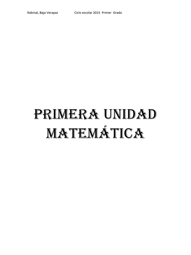 Actividades de Matemática para Primer Grado | PDF | Dibujo | Sustracción