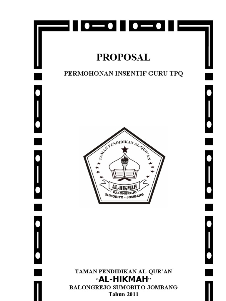 Proposal Insentif Guru Tpq Al Hikmah