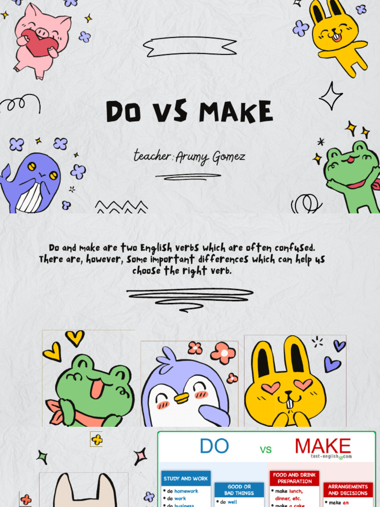 Differences Between "Make" and "Do" | PDF