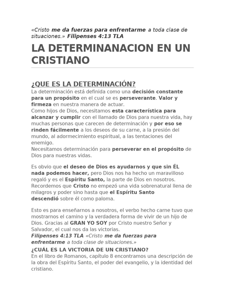 determinacion | PDF | Cristo (título) | Jesús