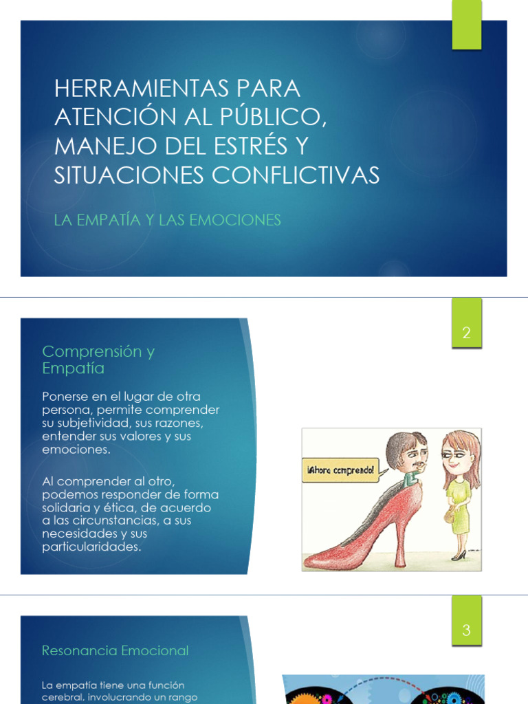 Empatía y emociones en atención al público | PDF | Las emociones | Empatía