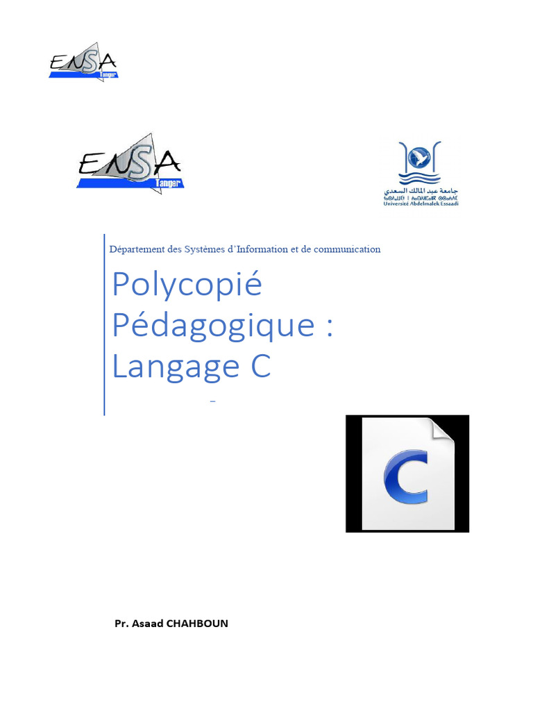 Introduction au Langage C en Systèmes d'Information | PDF | C (Langage ...