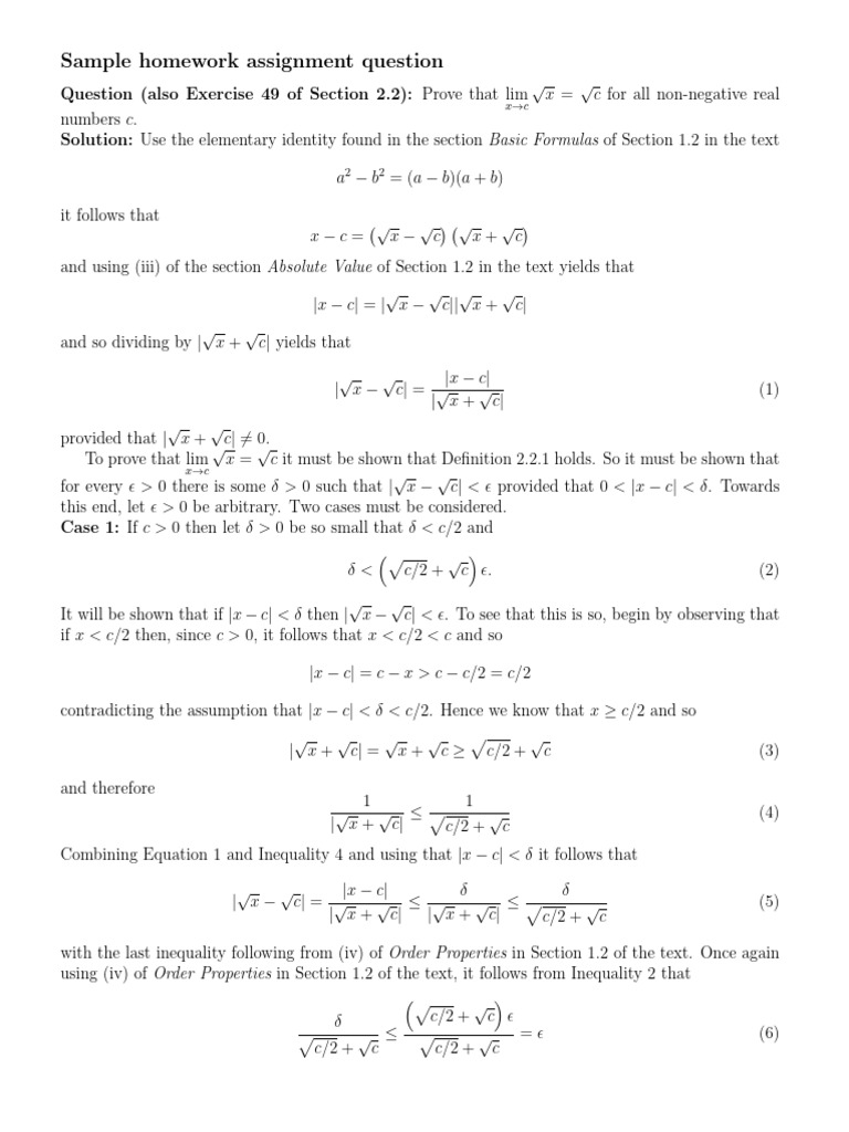 Sample Homework | PDF | Mathematics | Mathematical Analysis