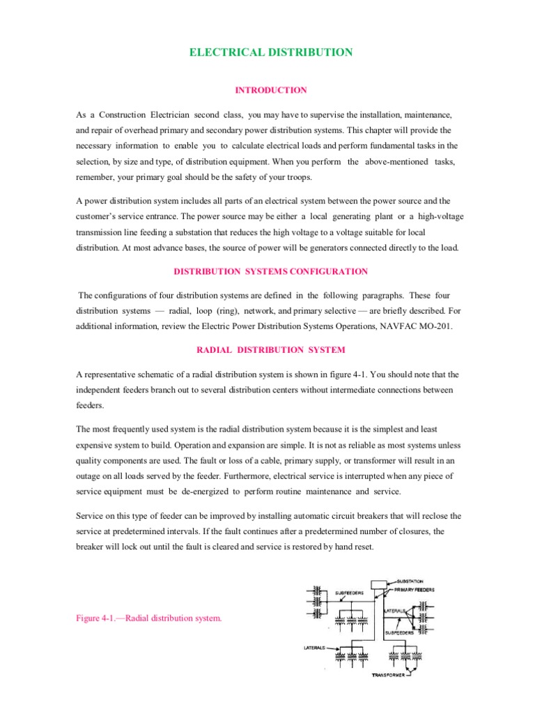 Electrical Distribution PDF