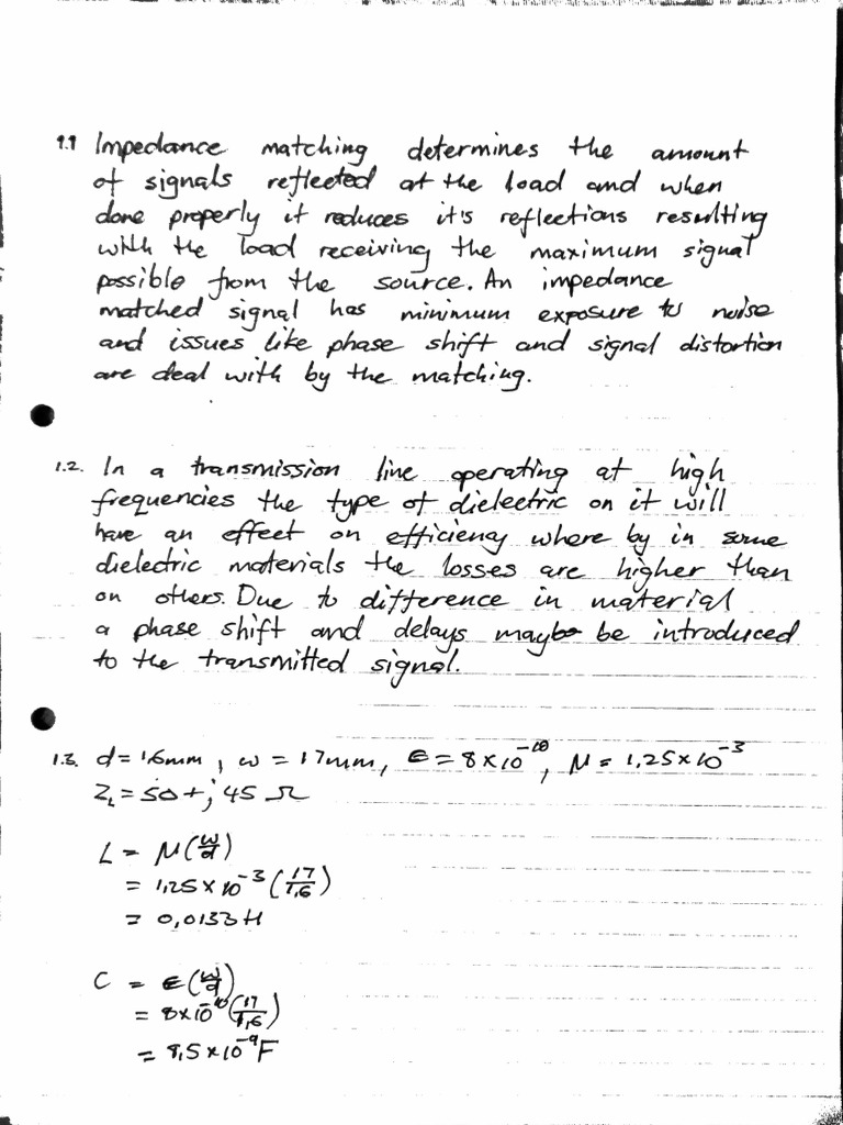 Electromagnetic Field Answers | PDF
