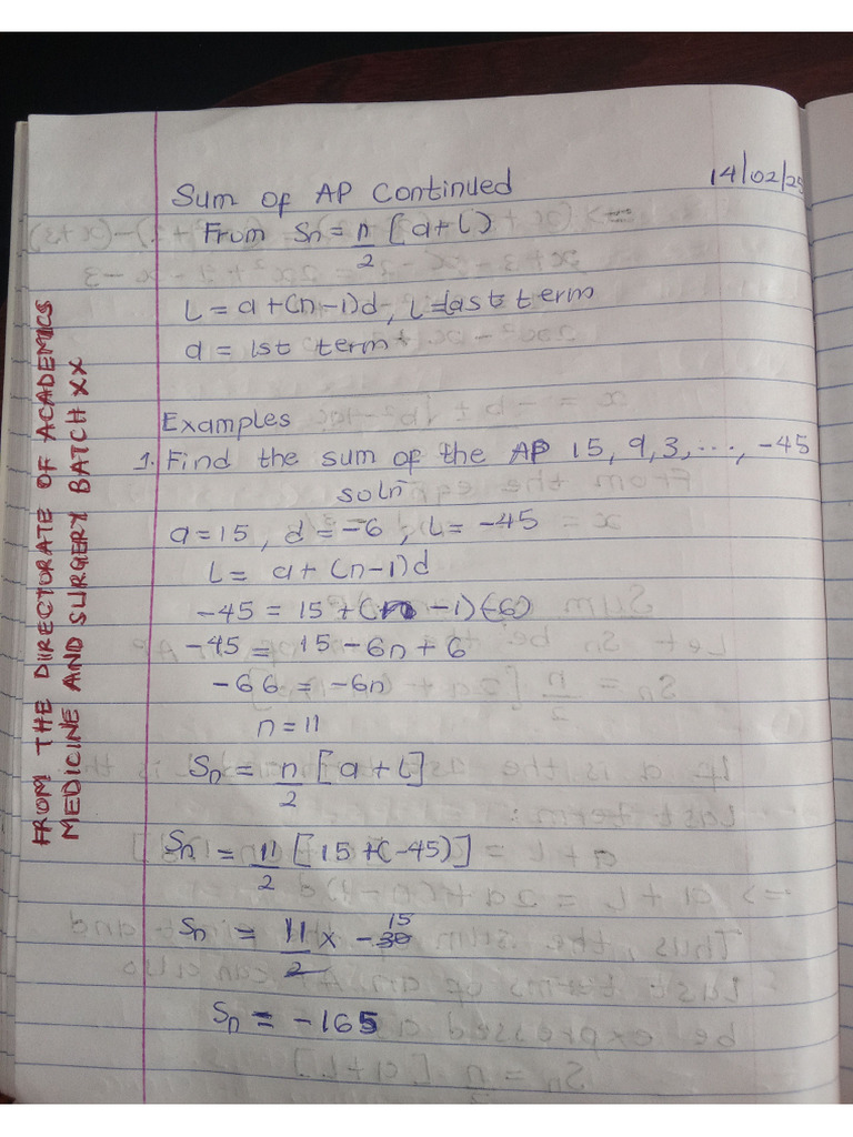 MTH 111 Notes - Sequence and Series 2 | PDF