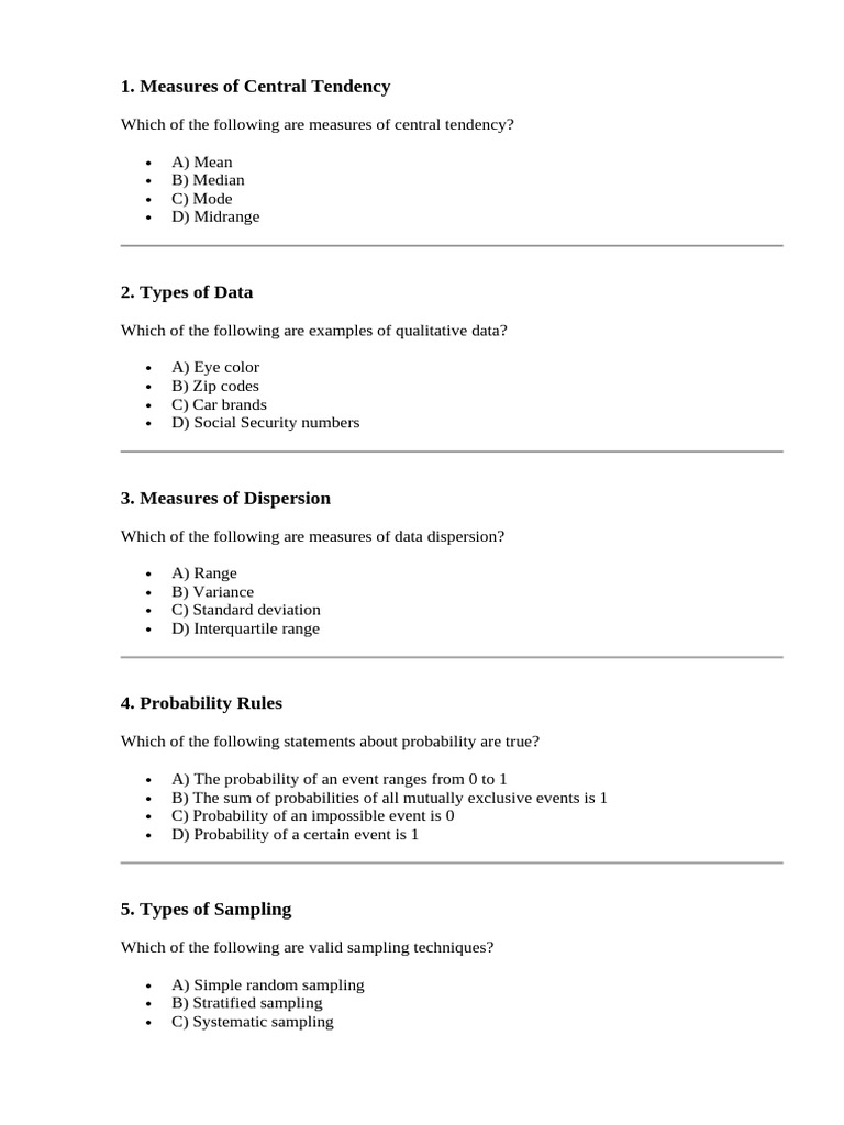 Key Statistical Concepts Explained | PDF | Student's T Test ...