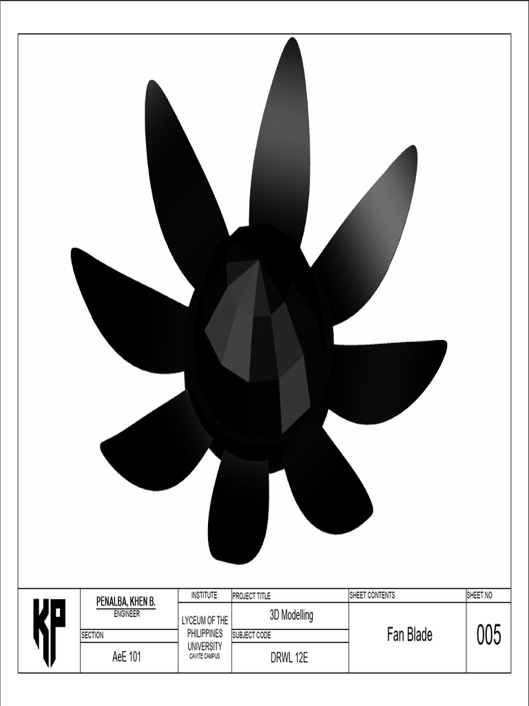 3D Modelling of Fan Blade Design | PDF
