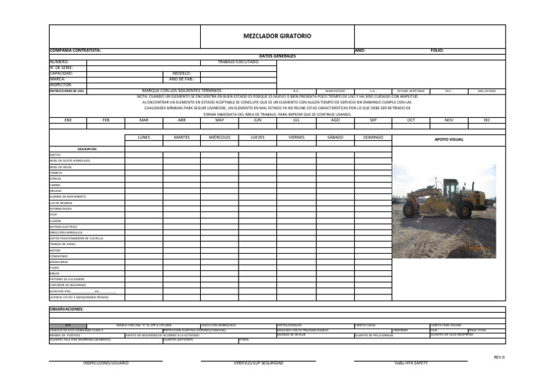 Inspección y Uso de Maquinaria Pesada | PDF | Vehículos