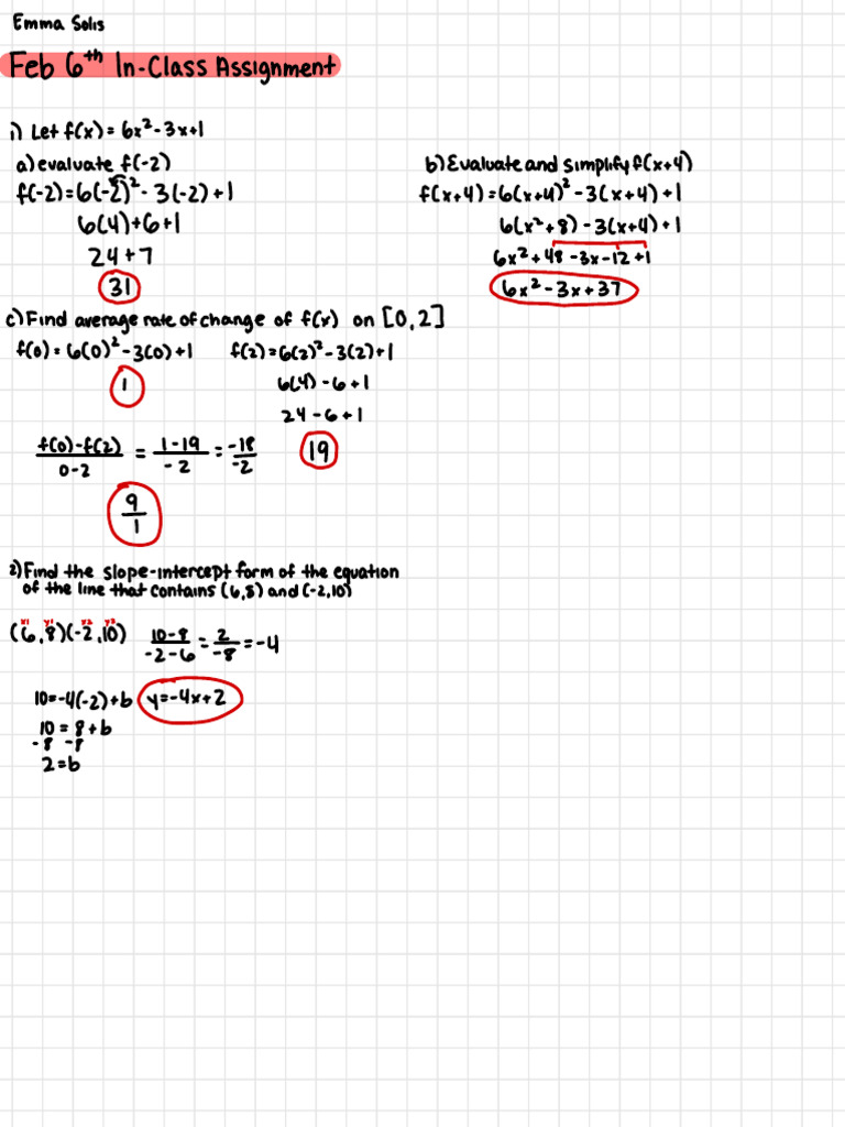 In Class Assignment | PDF