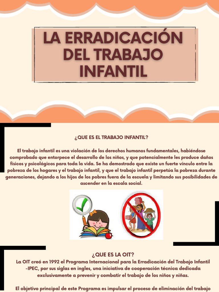 La Erradicacion en El Trabajo | PDF | Trabajo infantil | Economias