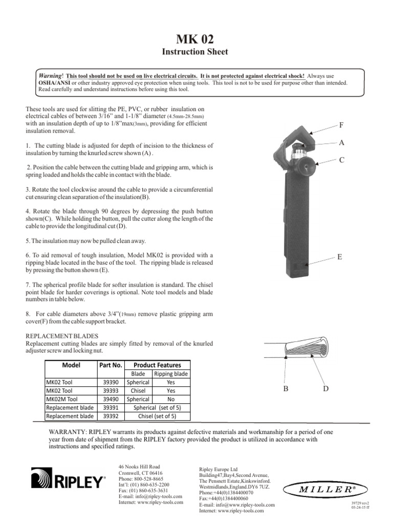 MK02 Instruction Sheet EN | PDF | Insulator (Electricity ...