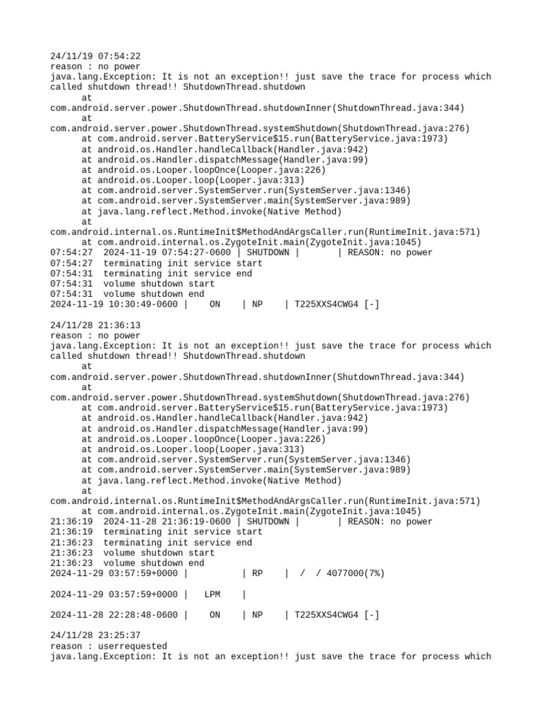 Android Shutdown and Reboot Logs | PDF | Embedded Linux Distributions ...
