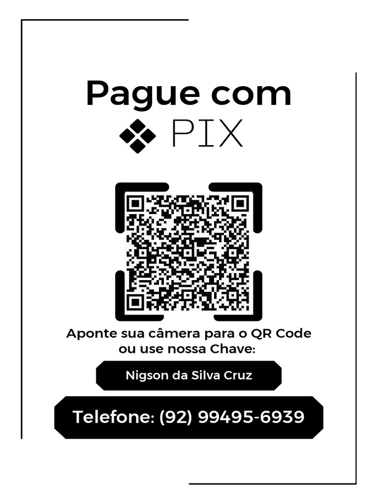 Cartaz Pague Com Pix QR Code e Chave Simples - 20250115 - 190738 - 0000 ...