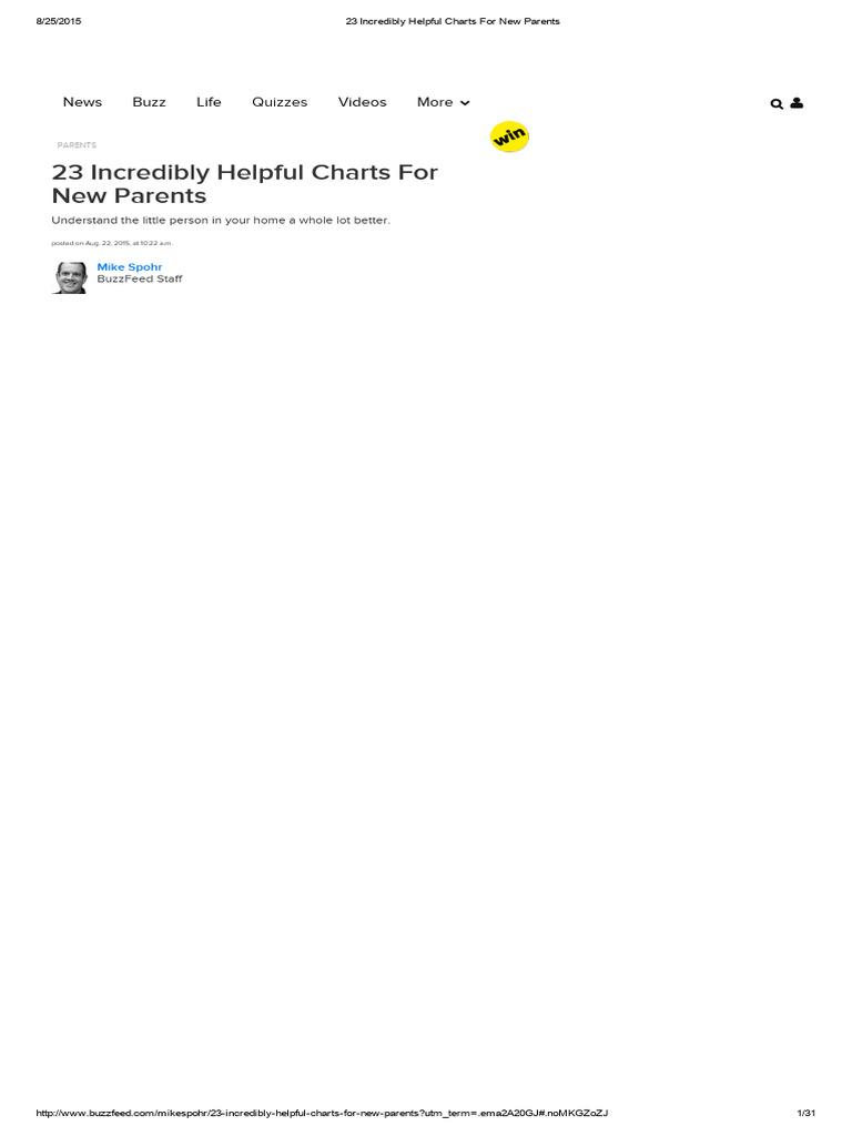 Helpful Charts for New Parents | PDF | Infants | Infancy